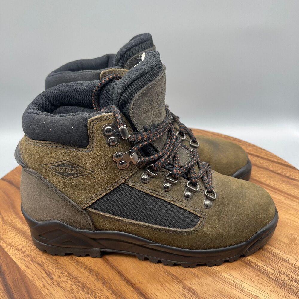 Vintage Merrell Cascade II Boots Womens 7.5 Brown Leather Trail Hiking Outdoor